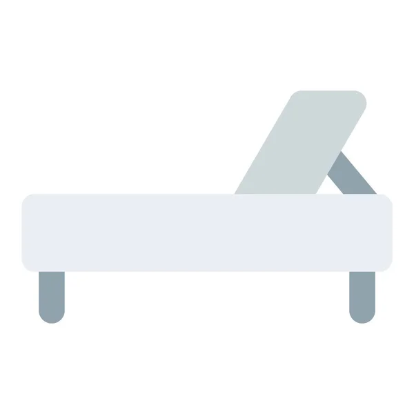 Chaise Longue Lit Plage Confortable — Image vectorielle