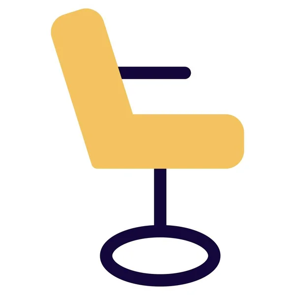 Krzesło Biurowe Przymocowanym Biurkiem — Wektor stockowy