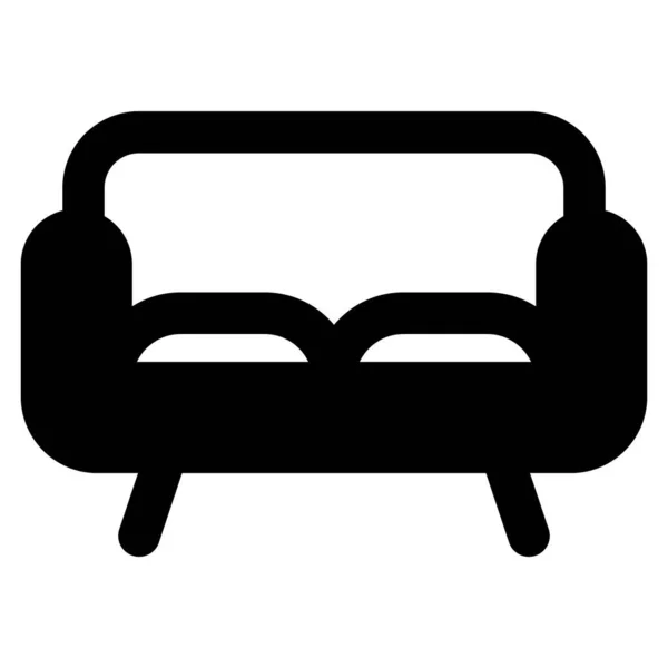 沙发长椅 一种有衬垫的家具 — 图库矢量图片