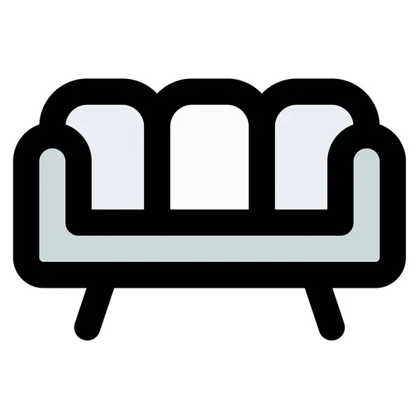 Couch Für Das Wohnzimmer — Stockvektor