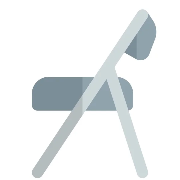Katlanabilir Kamp Sandalyesi Genelde Dışarıda Kullanılır — Stok Vektör