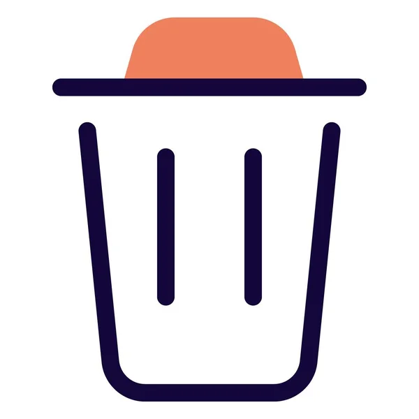 Trash Can Disposing Waste — Stock Vector