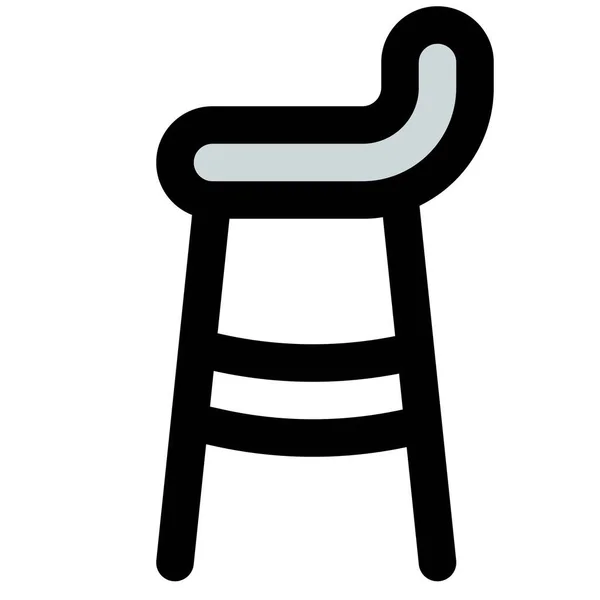 Barhocker Stilvoller Stuhl Für Die Dekoration — Stockvektor