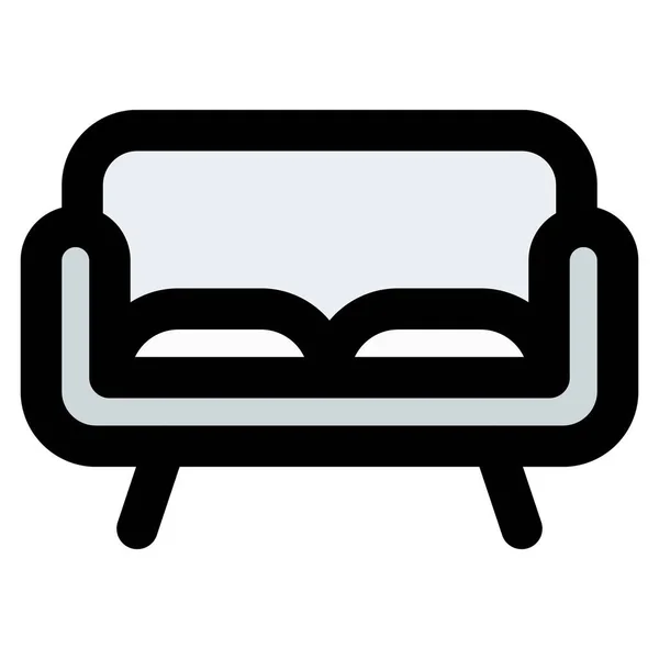 Kanapé Ülőgarnitúra Párnázott Bútor — Stock Vector