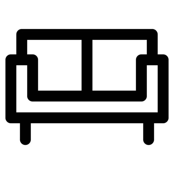 Couch Auch Als Sofa Bekannt — Stockvektor