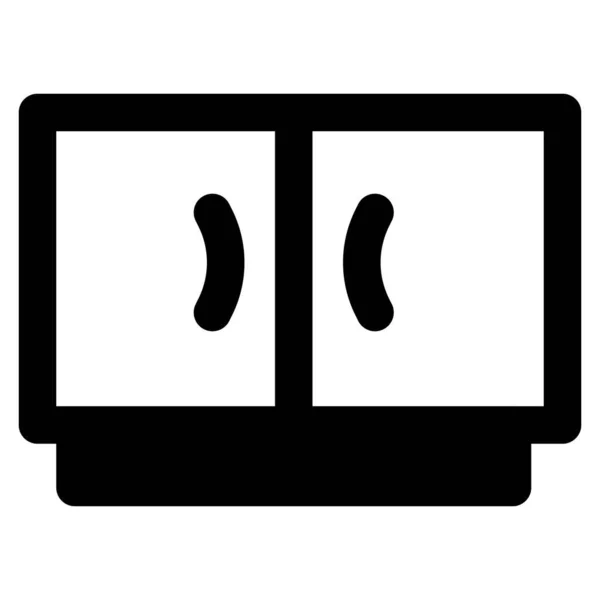 Dual Kast Sideboard Voor Het Opslaan Van Dingen — Stockvector