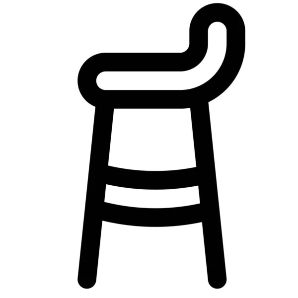 Fezes Bar Cadeira Elegante Para Decoração — Vetor de Stock