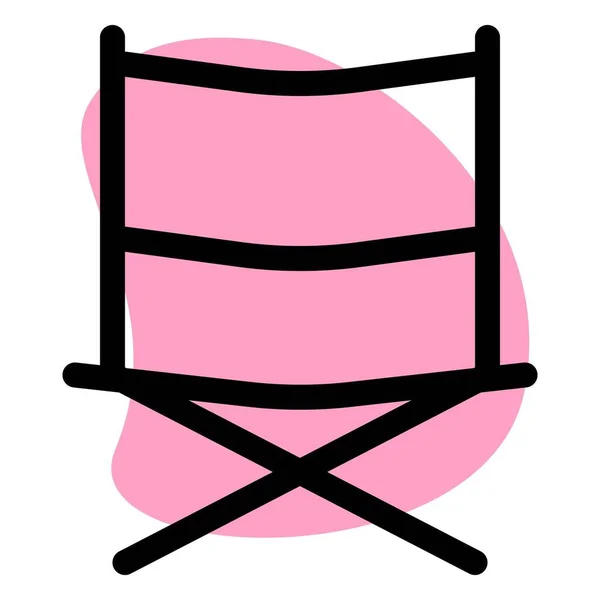 Bequemer Und Klappbarer Stuhl Für Den Außenbereich — Stockvektor