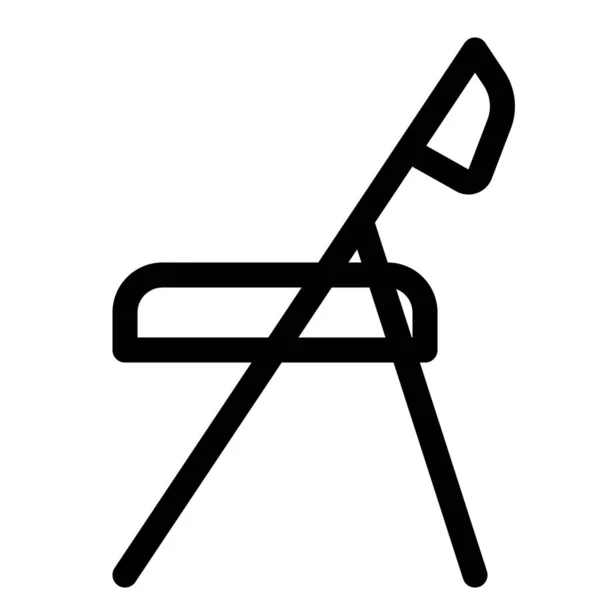 Chaise Camp Pliable Souvent Utilisée Extérieur — Image vectorielle