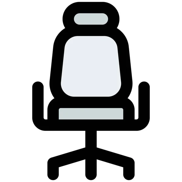 Groot Comfortabel Ergonomisch Bureaustoel — Stockvector