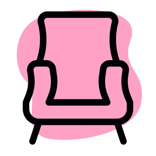 Stylowe Wygodne Krzesło Ramionami Bocznymi — Wektor stockowy