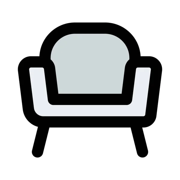 Chaise Avec Des Pièces Latérales Pour Soutien Des Bras — Image vectorielle