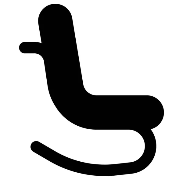 Cadeira Rocker Com Duas Bandas Curvas —  Vetores de Stock