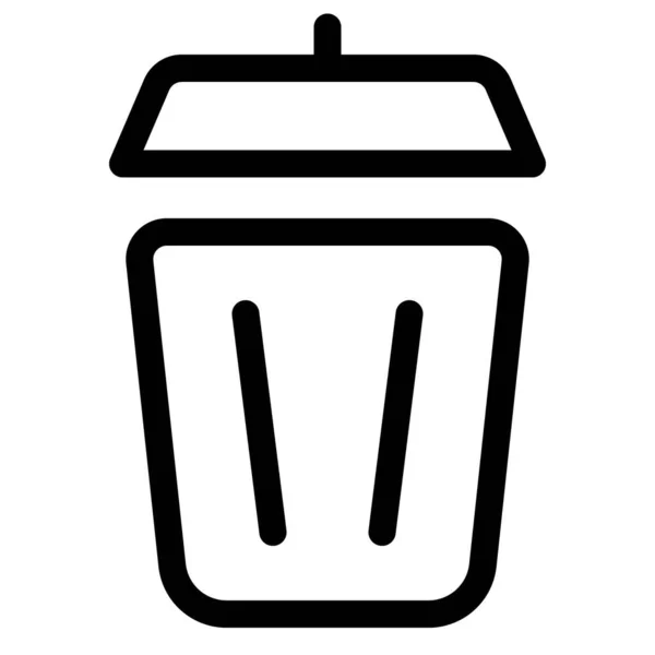 Koš Odpadky Likvidaci Odpadu — Stockový vektor