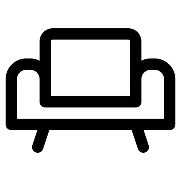Κομψό Πολυτελές Κάθισμα Καναπές — Διανυσματικό Αρχείο