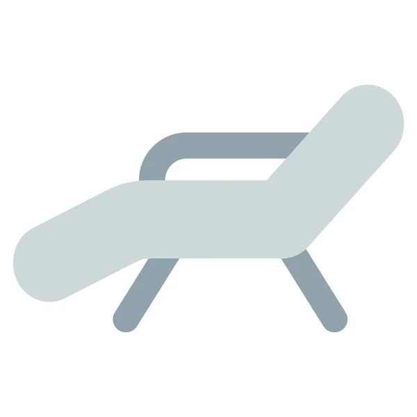 Gemütliche Chaiselongue Oder Liegestuhl — Stockvektor