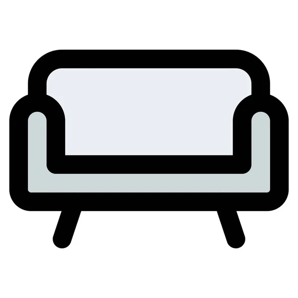 Καναπές Ρυθμιζόμενη Πλάτη Και Μπράτσο — Διανυσματικό Αρχείο