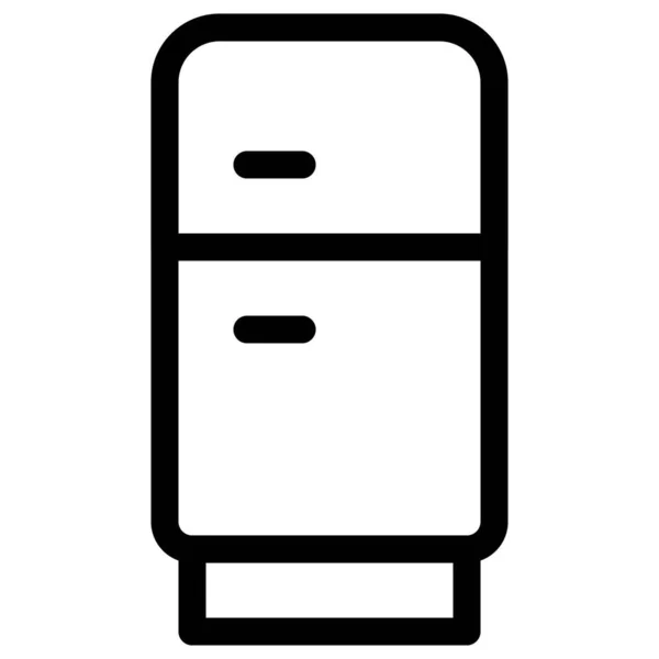 Réfrigérateur Double Porte Pour Conserver Les Denrées Périssables — Image vectorielle