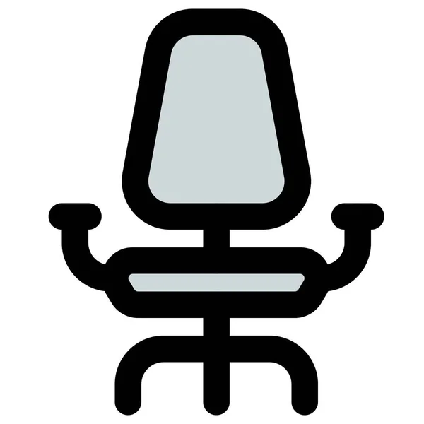 座位時の姿勢を高める背の高いアームチェア — ストックベクタ