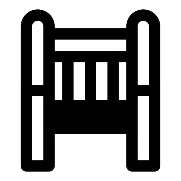 Chaise Brasseur Lourd Avec Broches Décoratives — Image vectorielle