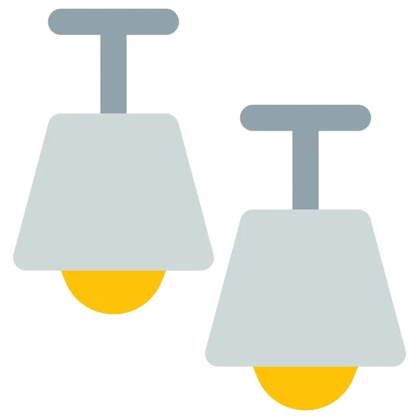Candelabra Lamps Source Light — Stock Vector