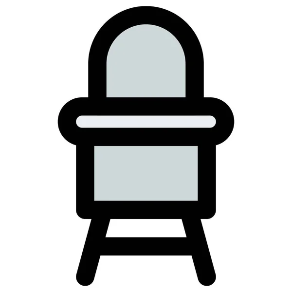 Chaise Haute Bébé Pour Manger Les Repas — Image vectorielle