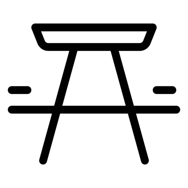 ピクニックテーブルとして使用されるフレーム柔軟性のある家具 — ストックベクタ