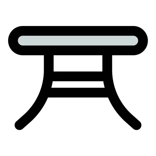 Stílusos Asztali Használat Bútorok Mellett — Stock Vector