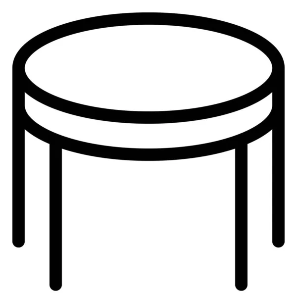 Oturma Alanına Yerleştirilmiş Kahve Masası — Stok Vektör