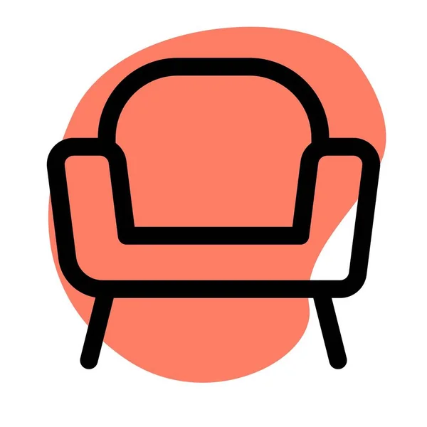 stock vector Chair with side pieces for arms support.