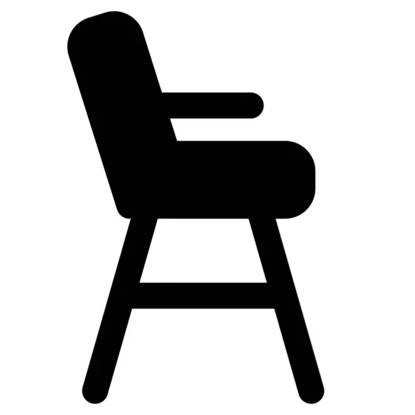 Cadeira Alta Usada Principalmente Para Bebês — Vetor de Stock