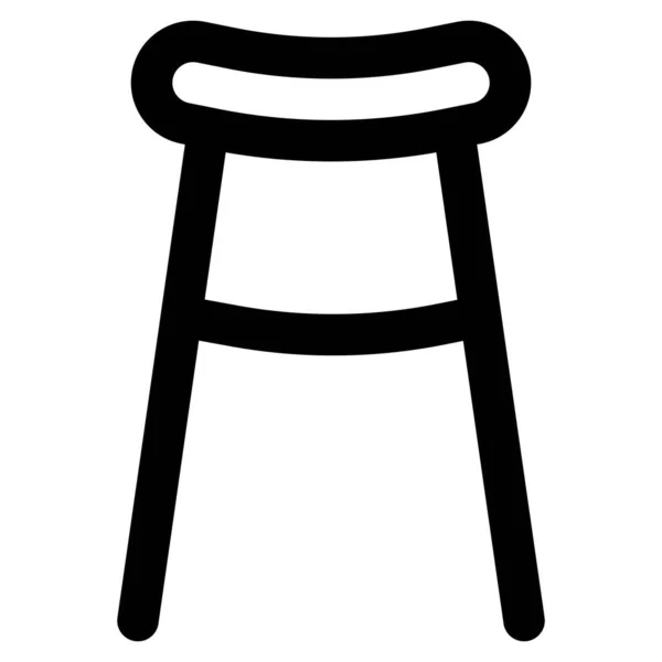 Bar Stolička Typ Dlouhé Židle — Stockový vektor