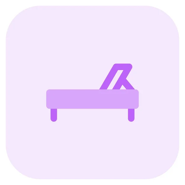 Ξαπλώστρα Ένα Άνετο Κρεβάτι Στην Παραλία — Διανυσματικό Αρχείο