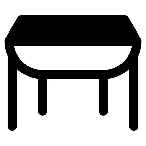 Gateleg Tisch Ein Ausziehbares Möbel Mit Klappbeinen — Stockvektor