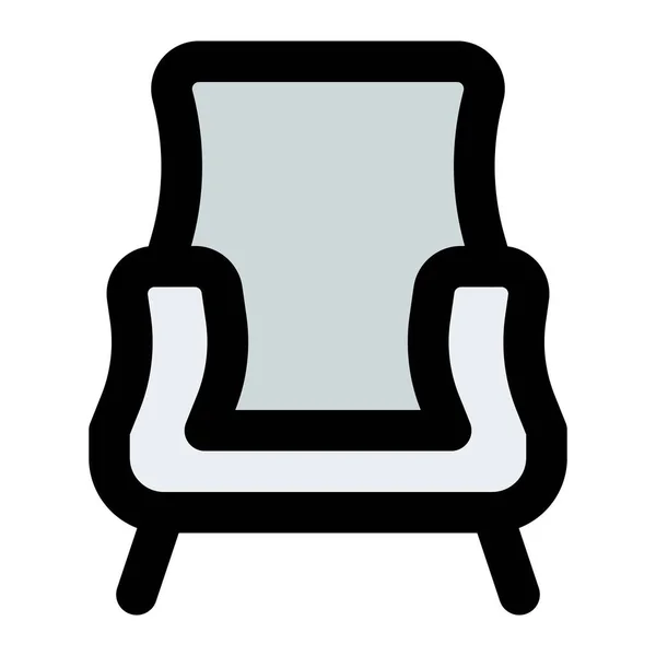 Elegante Cadeira Confortável Com Braços Laterais —  Vetores de Stock