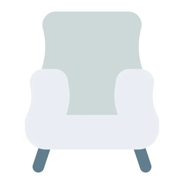 サイドアーム付きのスタイリッシュな快適な椅子 — ストックベクタ