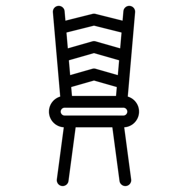 Stuhl Leiterstil Mit Hoher Rückenlehne — Stockvektor