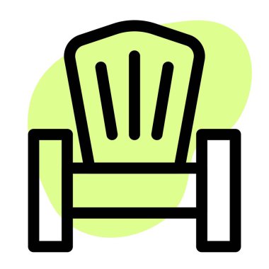 Rahatlamak için kullanılan Adirondack sandalyesi.