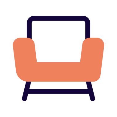 Yan destekli yastıklı rahat sandalye.