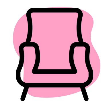 Uzun sırt desteği olan döşenmiş koltuk..