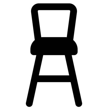 Uzun bacaklı ve ayaklı bar taburesi.