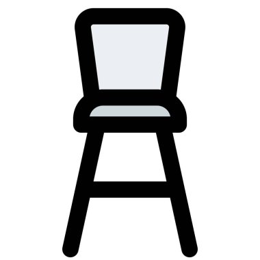 Uzun bacaklı ve ayaklı bar taburesi.