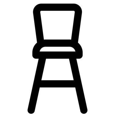 Uzun bacaklı ve ayaklı bar taburesi.