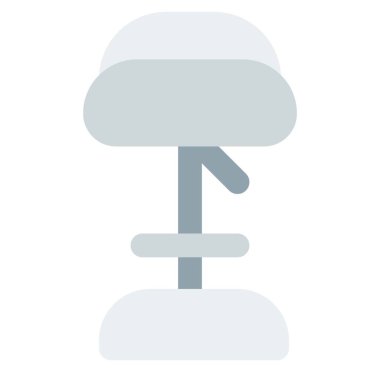 Yastıklı koltuklu ayak takımlı ayarlanabilir tabure.