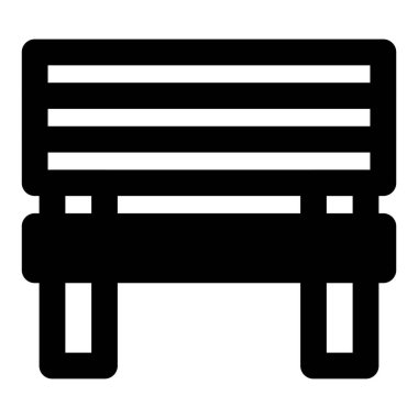 Oturmak için çok kişilik ahşap bank.