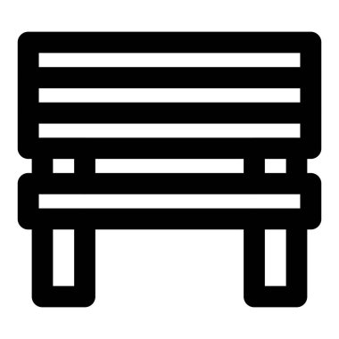 Oturmak için çok kişilik ahşap bank.