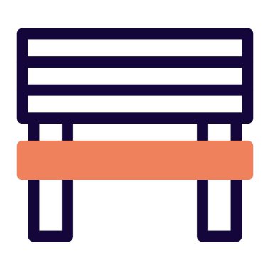 Oturmak için çok kişilik ahşap bank.