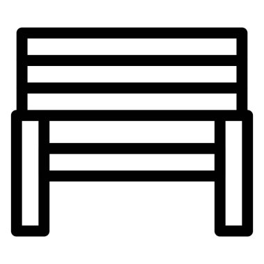 Sırt desteği ve dizliği olan modern bank.