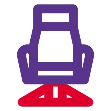 Kolluk ve sırt desteği olan ofis sandalyesi..