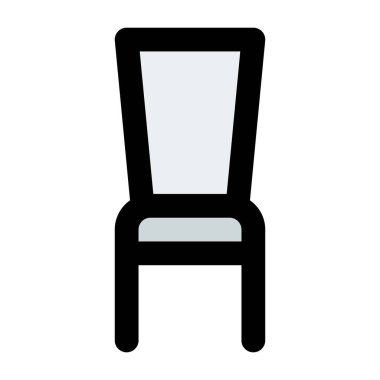 Sırtüstü dinlenen modern yemek sandalyesi.